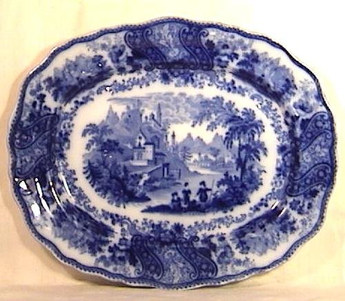 BURGESS & LEIGH Flow Blue PLATTER Non Pareil