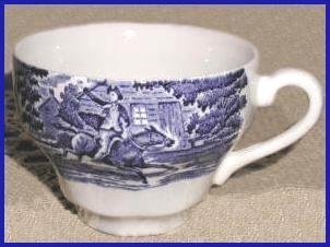 LIBERTY BLUE Staffordshire TEA CUP (s)