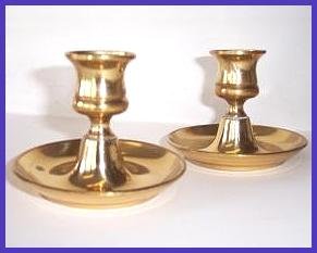 VINTAGE Pair BRASS CANDLESTICKS England
