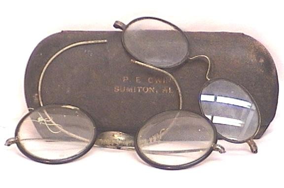 Two Pair Vintage Spectacles with Case