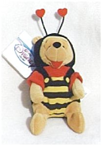 BUMBLE BEE Valentine POOH Bean Bag MWMT 1998