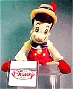 Disney PINOCCHIO BEAN BAG Retired MWMT