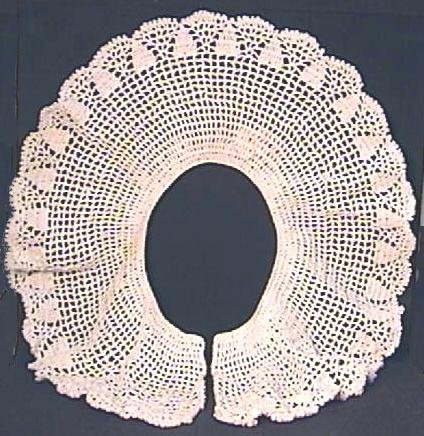 Large Crochet Collar with Pineapple Motif