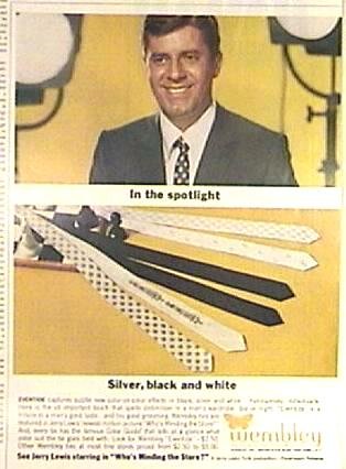 JERRY LEWIS Magazine AD for WEMBLEY TIES