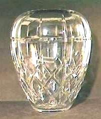 Elegant Cut Crystal Ovoid Vase