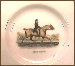 Porcelain Dish with Horse & Rider - France