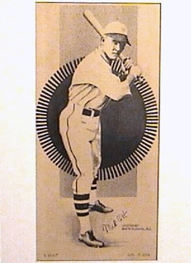 Mel Ott Period Autograph on Pen & Ink Drawing 1934