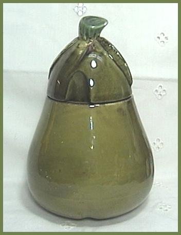 Pear Figural Honey Pot or Jam Jar