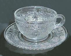 Federal 'Heritage' Crystal Cup & Saucer (s) Circa 1949