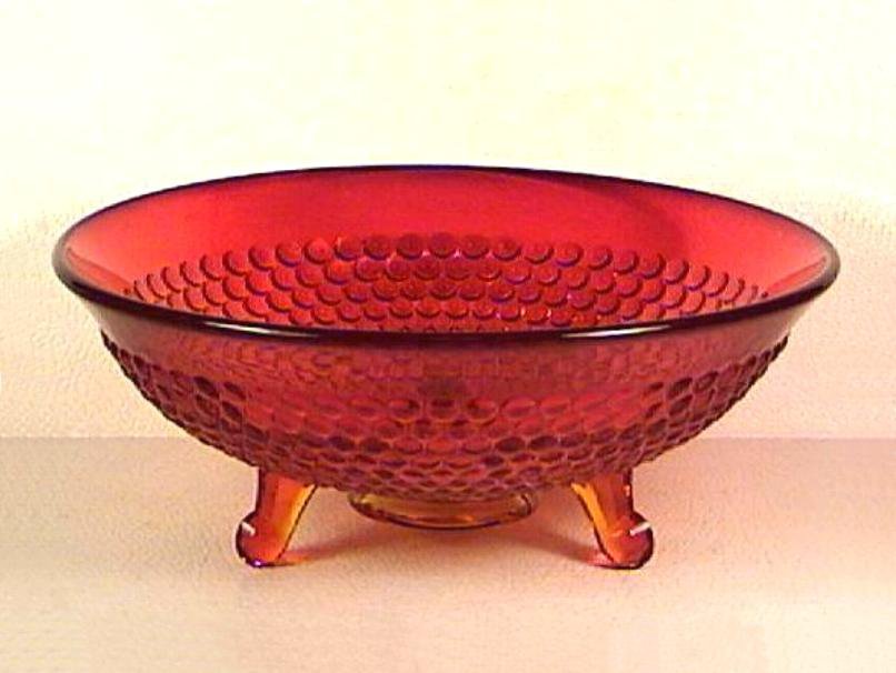 Ruby Thousand Eye Bowl by Fenton Glass circa 1934