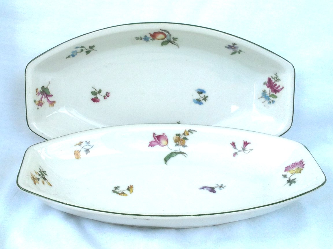 Two Bone China Serving Dishes Ca.1930 Czechoslovakia