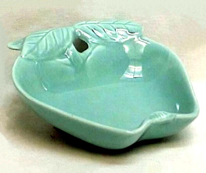 Aqua Apple Shape Dishes Hoenig of California Set of Six