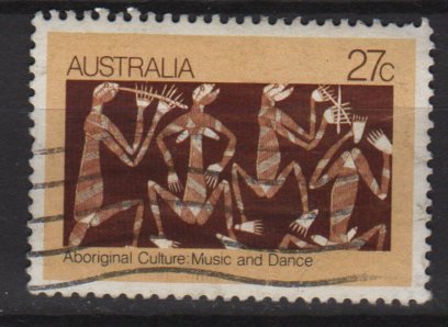 Australia 1982 - Scott 853 used - 27c, Aboriginal bark painting (T-725)