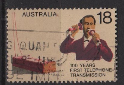Australia 1976 - Scott 629 used - 18c, Cent. 1st telephone call by Alexander Graham Bell (6-629)