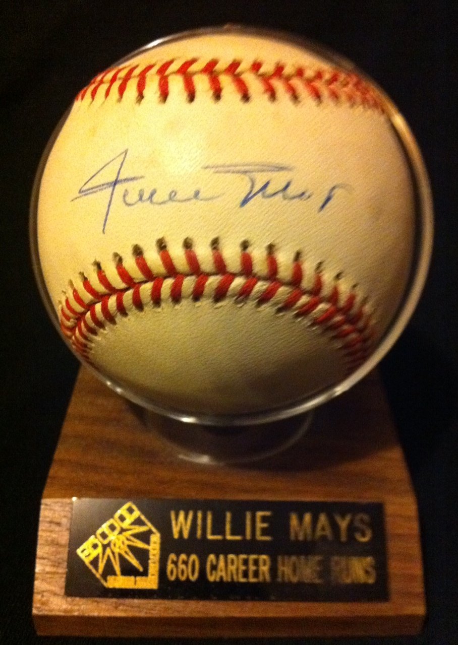 Willie Mays autographed baseball