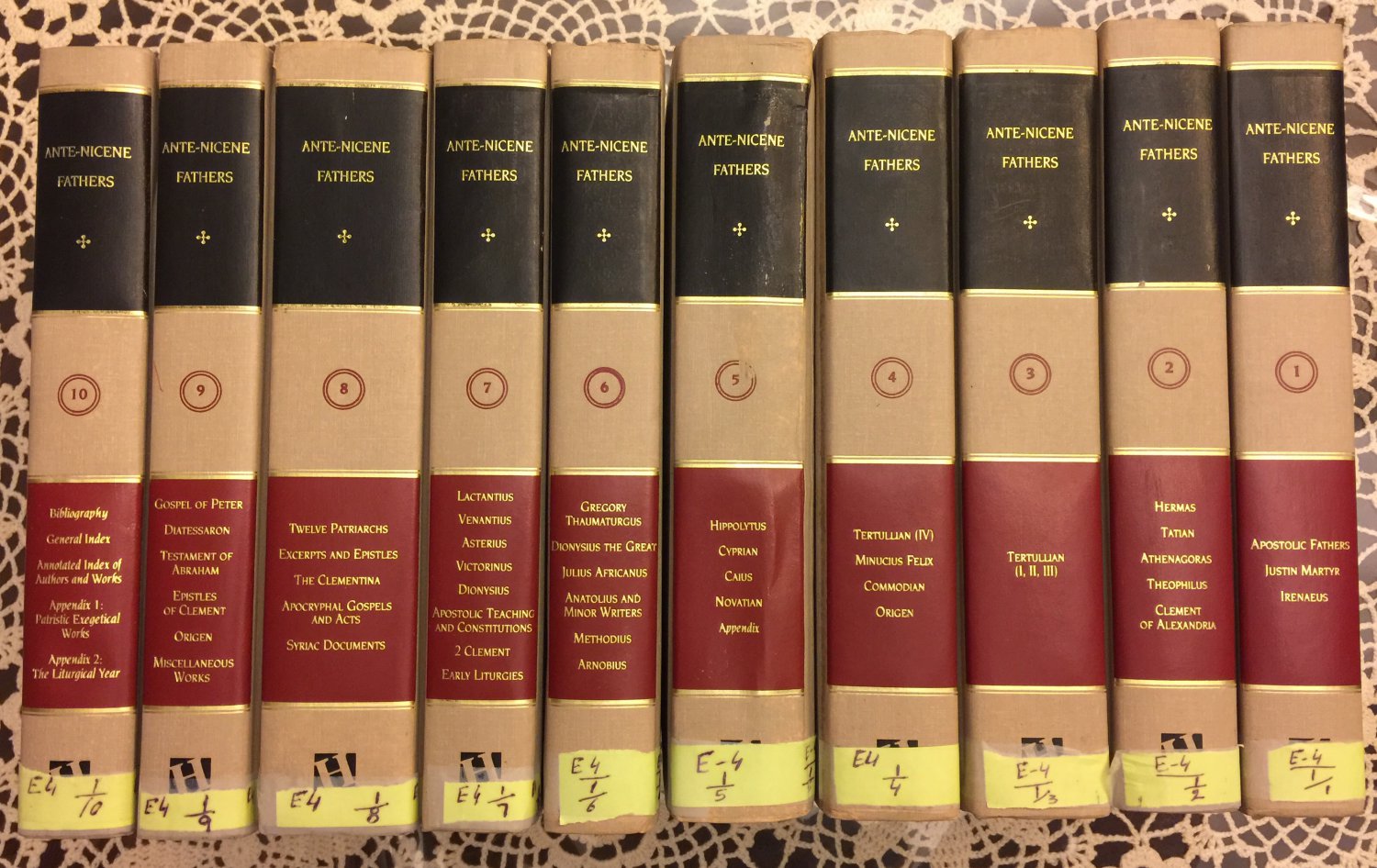 The Ante-Nicene Fathers, 10 vols. - Used