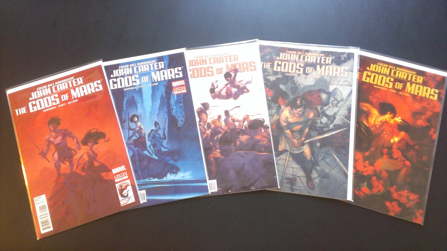 John Carter: The Gods of Mars Limited Series Complete Set # 1 - 5 (Marvel Comics)