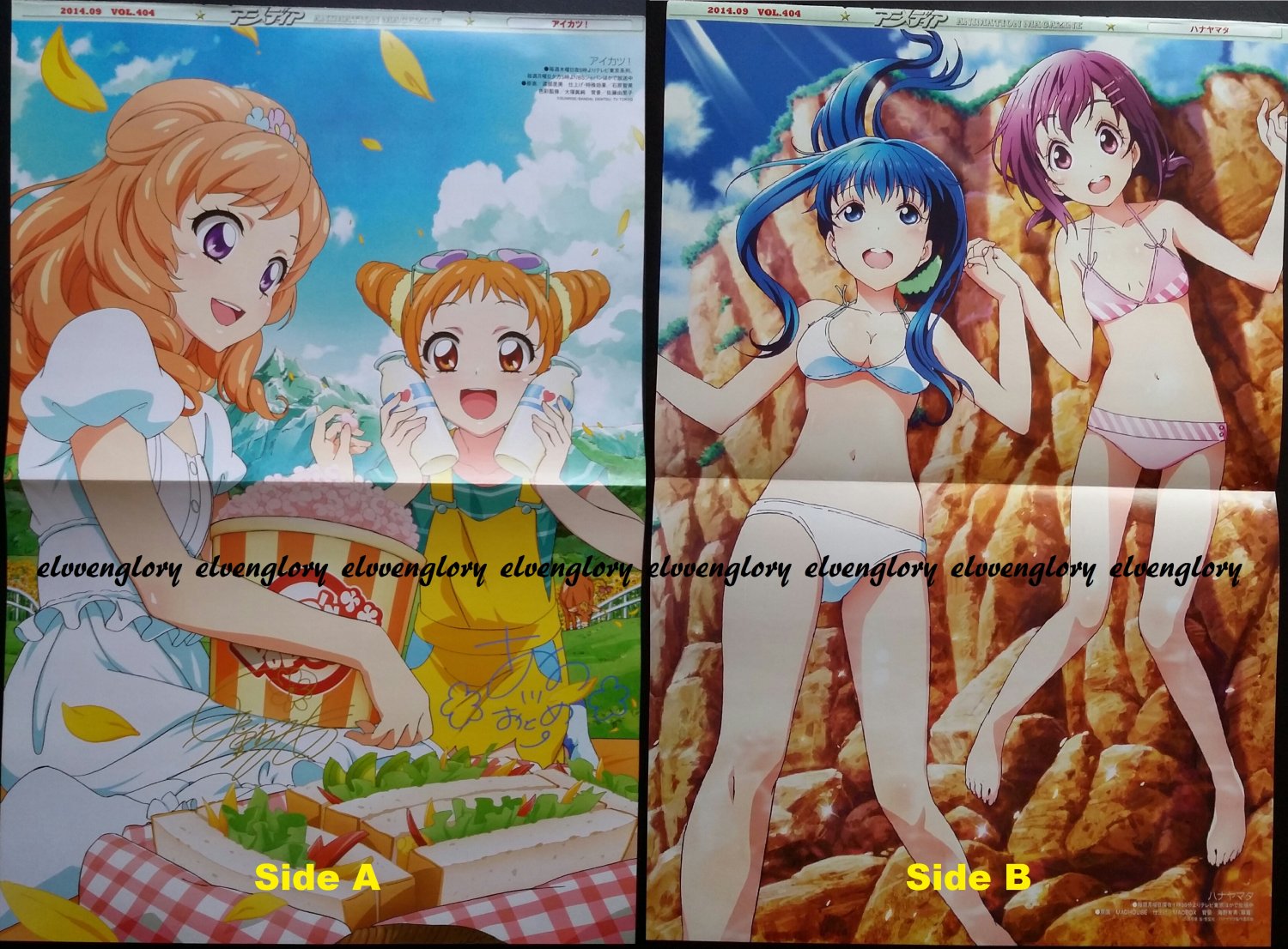 Aikatsu! / Hanayamata Double-sided Poster / Pin-up