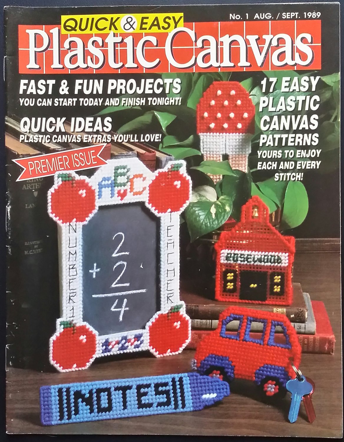 Quick & Easy Plastic Canvas No. 01 Magazine (Aug / Sept 1989)