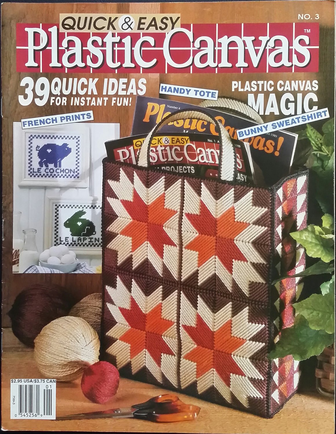 Quick & Easy Plastic Canvas No. 03 Magazine (Dec / Jan 1990)