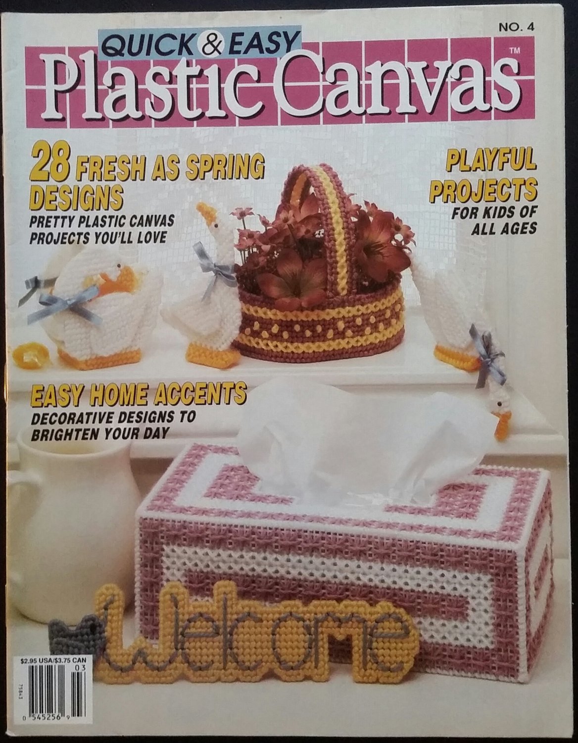 Quick & Easy Plastic Canvas No. 04 Magazine (Feb / Mar 1990)