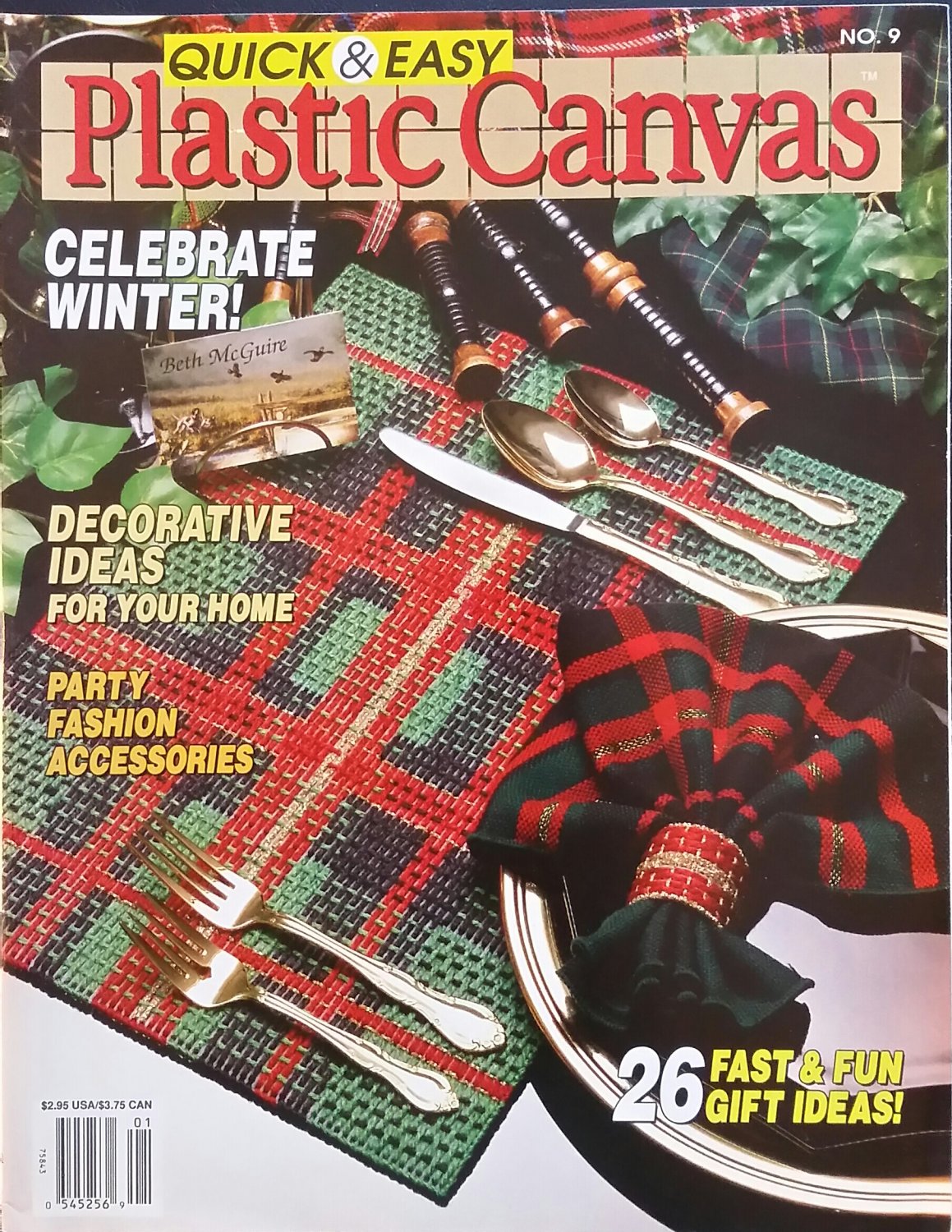 Quick & Easy Plastic Canvas No. 09 Magazine (Dec / Jan 1991)