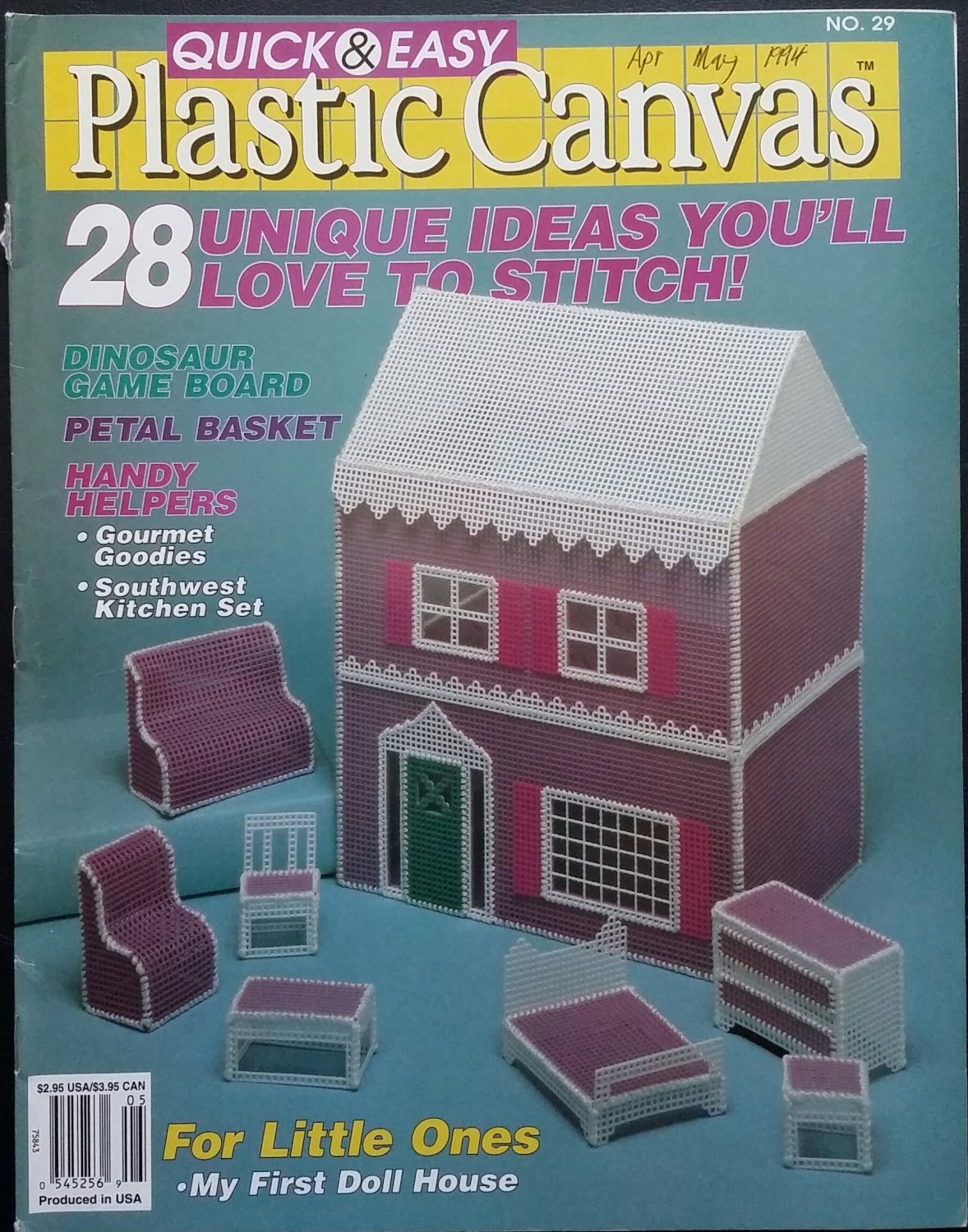 Quick & Easy Plastic Canvas No. 29 Magazine (Apr / May 1994)