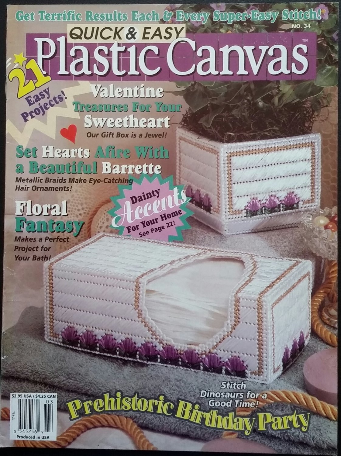 Quick & Easy Plastic Canvas No. 34 Magazine (Feb / Mar 1995)