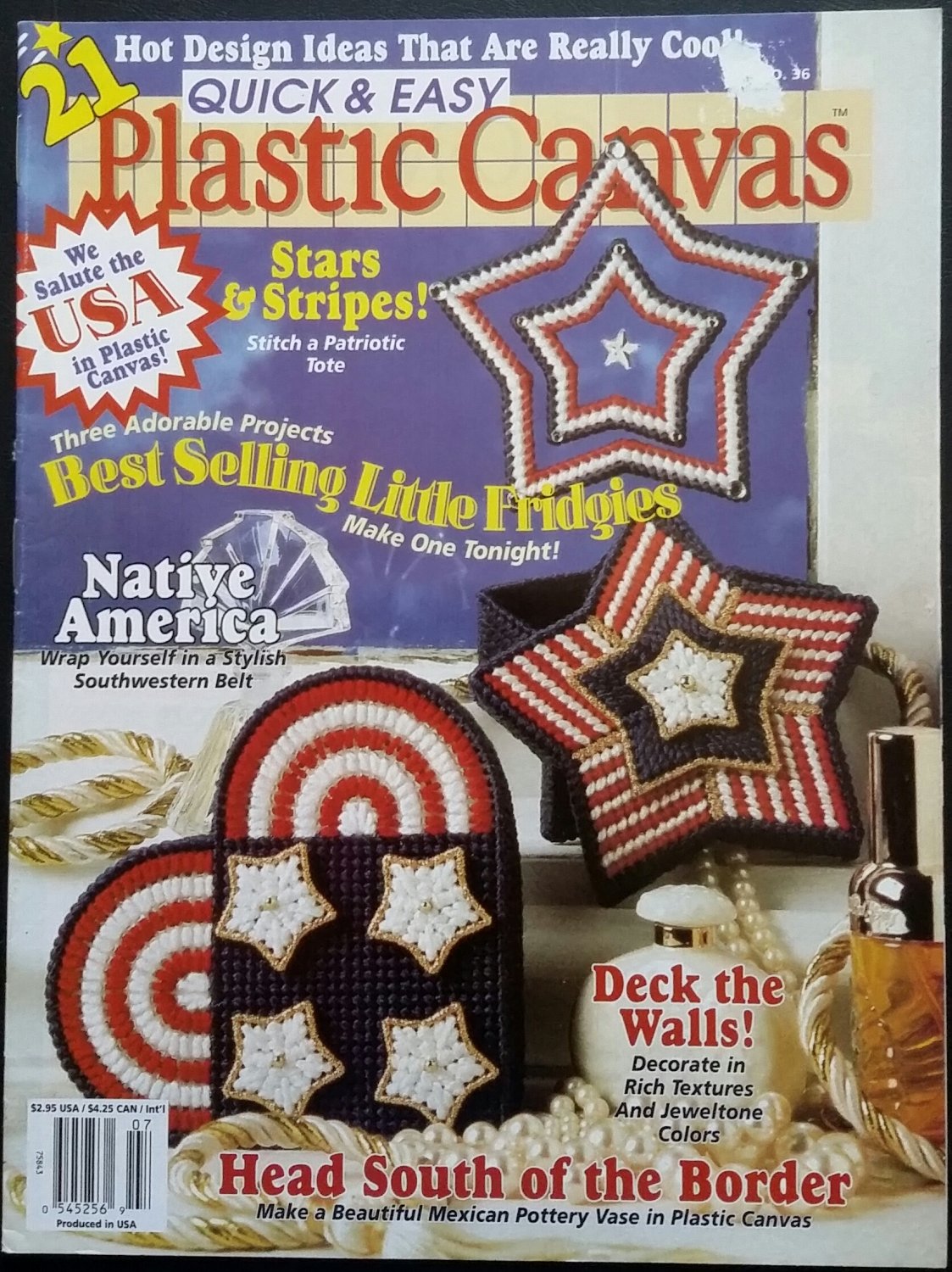 Quick & Easy Plastic Canvas No. 36 Magazine (June / Jul 1995)