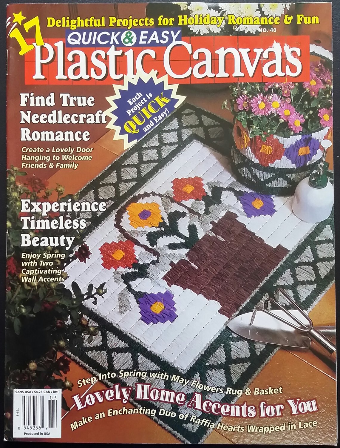 Quick & Easy Plastic Canvas No. 40 Magazine (Feb / Mar 1996)