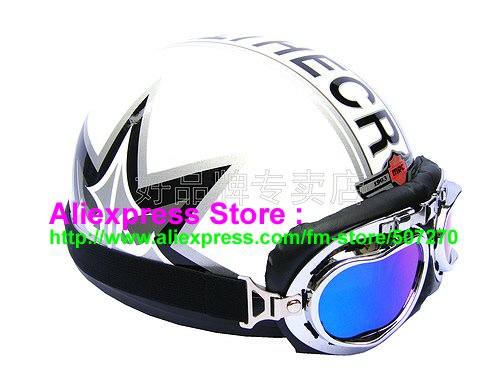 P.94 ABS Half Bol Cycling Open Face Motorcycle White # character Helmet Casco Casque & Goggles