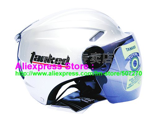 New Germany "Tanked 501" Half Vespa Motorcycle Open Face Racing Cycling Silver Helmet