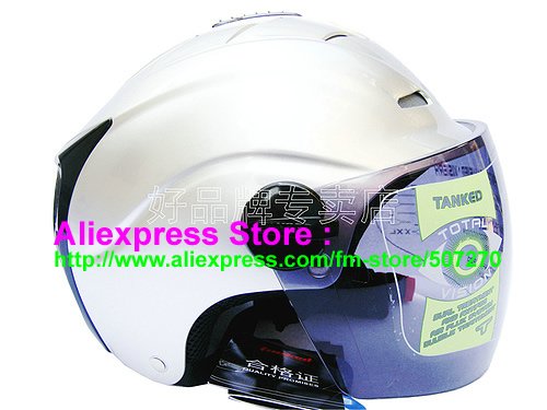 New Germany "Tanked 502" Half Vespa Motorcycle Open Face Racing Cycling Silver Helmet