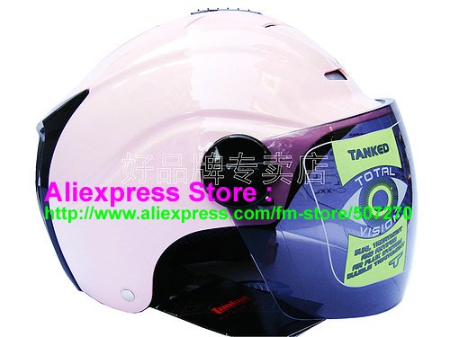 New Germany "Tanked 502" Half Vespa Motorcycle Open Face Racing Cycling Full Pink Helmet