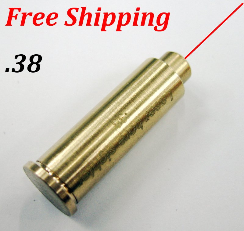 CAL: .38 Cartridge Bore Sighter Red Dot Laser Boresighter Sight Hunting #01