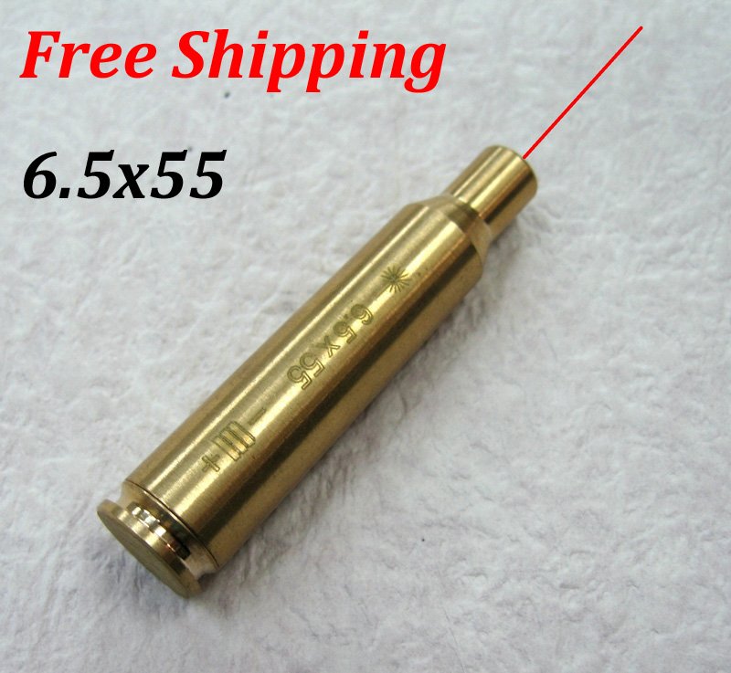 CAL:6.5x55 Cartridge Bore Sighter Red Dot Laser Boresighter Sight Hunting Copper #06
