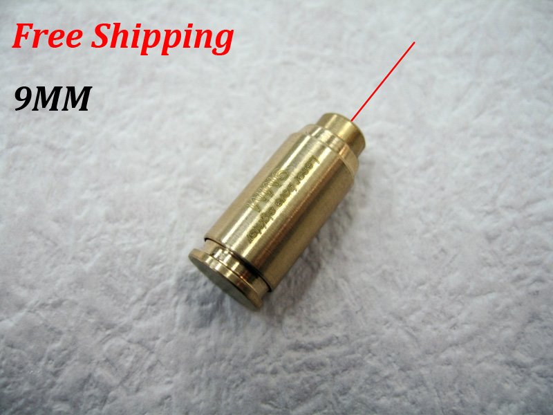 CAL:9MM Cartridge Bore Sighter Red Dot Laser Boresighter Sight Hunting Copper #14