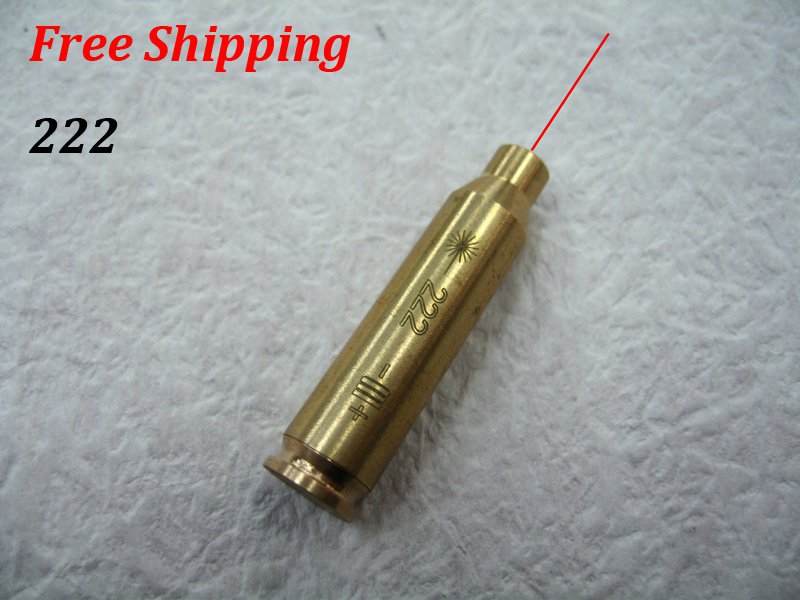 CAL:222 Cartridge Bore Sighter Red Dot Laser Boresighter Sight Hunting Copper #19
