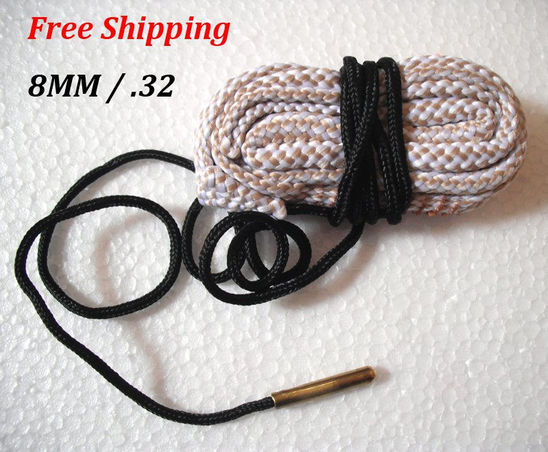 8MM / .32 Caliber Bore Snake Gun Cleaning Shotgun Cleaner Hunting Rifle/Pistol #08
