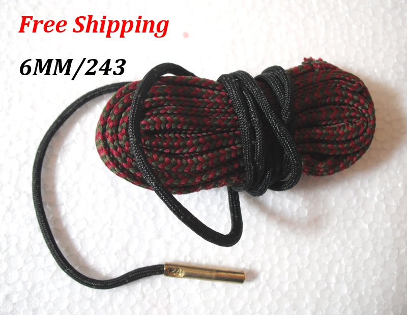 6MM / 243 Caliber Bore Snake Gun Cleaning Pistol Shotgun Cleaner Hunting Rifle #12