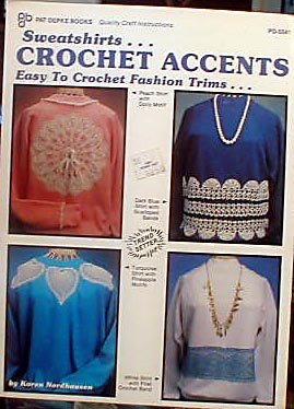 Sweatshirts..Crochet Accents - Easy to Crochet Fashion Trims
