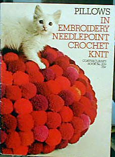 Pillows in Embroidery, Needlepoint, Crochet, Knit