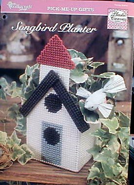 Songbird Planter - NEW Plastic Canvas Pattern