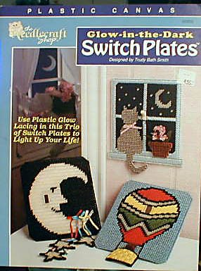 Glow-in-the-Dark Switch Plates - Plastic Canvas