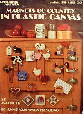 Magnets Go Country in Plastic Canvas