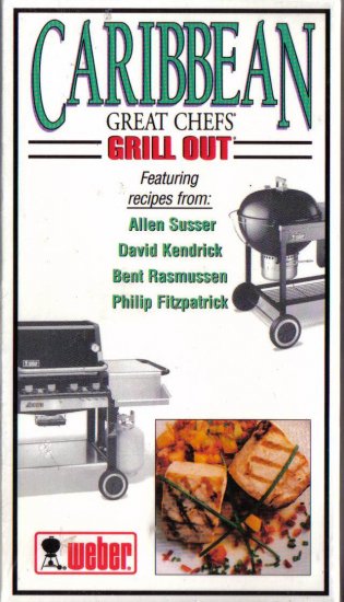 "Caribbean Great Chefs GRILL OUT" VHS Tape by Weber