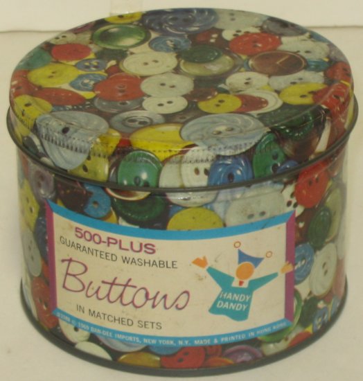 Small Round Buttons Tin