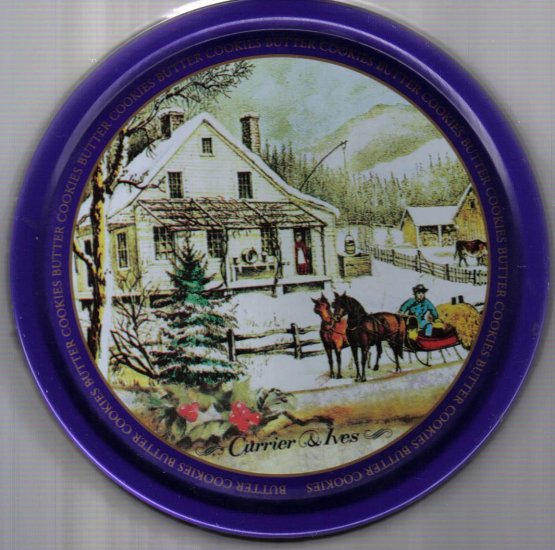 Currier & Ives Butter Cookies Tin