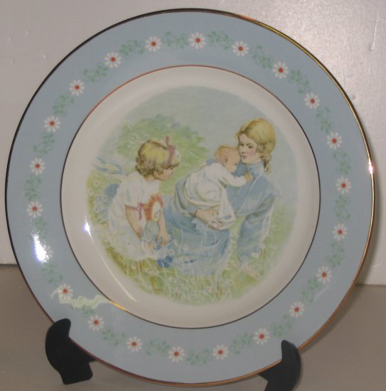 Avon Tenderness Plate, 1974, "Mother with Daughter and Baby in Field'