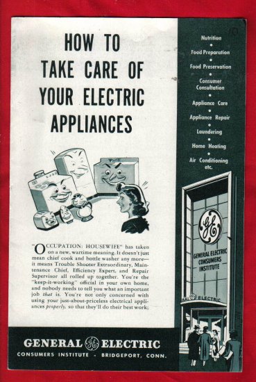 "How to Take Care of Electric Appliances"